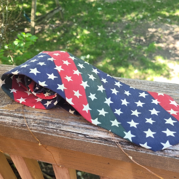 Structure Men’s Patriotic Silk Neck Tie - Picture 2 of 7